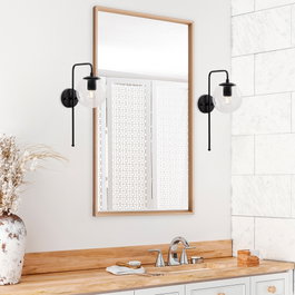 Opviq Viran - 10910 Lámpara de pared negra con tapa de cristal